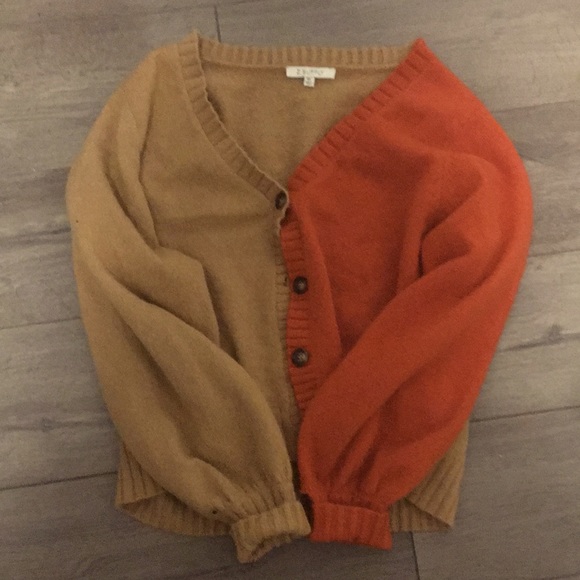 Soft brown+orange cardigan xs from z supply - Picture 1 of 2